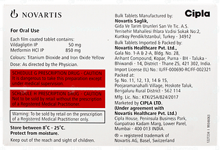 Galvus Met 50mg/850mg Tablet 15