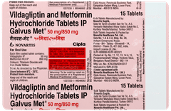 Galvus Met 50mg/850mg Tablet 15 Galvus Met 50mg/850mg Tablet 15