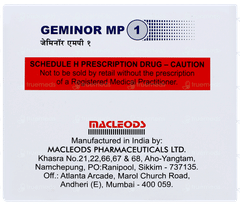 Geminor Mp 1 Tablet 15 Geminor Mp 1 Tablet 15