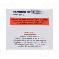Geminor Mp 1 Tablet 15 Geminor Mp 1 Tablet 15