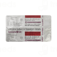 Gencephal Ct 500/800 MG Tablet 10