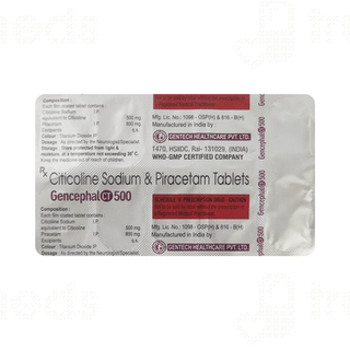 Gencephal Ct 500/800 MG Tablet 10