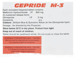 Gepride M 3 Tablet Sr 10 Gepride M 3 Tablet Sr 10