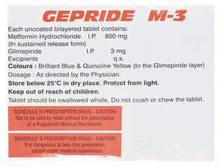 Gepride M 3 Tablet Sr 10
