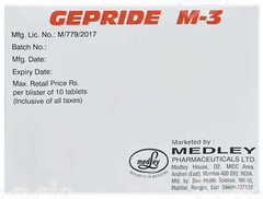 Gepride M 3 Tablet Sr 10 Gepride M 3 Tablet Sr 10