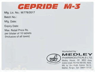 Gepride M 3 Tablet Sr 10