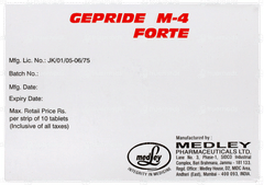 Gepride M 4 Forte Tablet Pr 10 Gepride M 4 Forte Tablet Pr 10