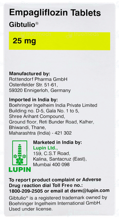 Gibtulio 25mg Tablet 10 Gibtulio 25mg Tablet 10