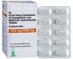 Gibtulio Met 12.5mg/1000mg Tablet 10 Gibtulio Met 12.5mg/1000mg Tablet 10