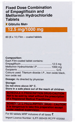 Gibtulio Met 12.5mg/1000mg Tablet 10