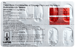 Gibtulio Met 12.5mg/1000mg Tablet 10 Gibtulio Met 12.5mg/1000mg Tablet 10