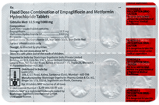 Gibtulio Met 12.5mg/1000mg Tablet 10