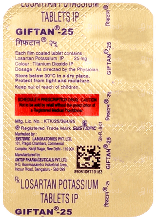 Giftan 25 Tablet 10