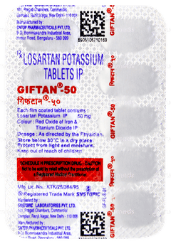 Giftan 50 Tablet 10 Giftan 50 Tablet 10