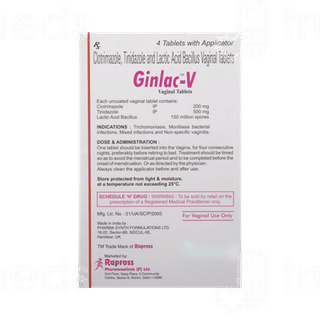 Ginlac V Vaginal Tablet 4