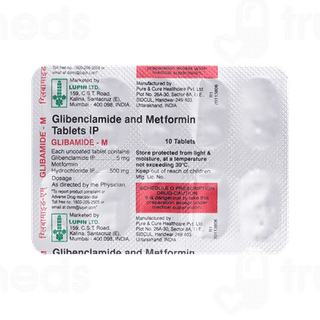 Glibamide-m 5/500 MG Tablet 10