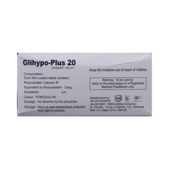 Glihypo Plus 20 Tablet 10 Glihypo Plus 20 Tablet 10