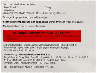 Glimer 2 Tablet 15