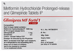 Glimiprex Mf Forte 1 Tablet 10 Glimiprex Mf Forte 1 Tablet 10
