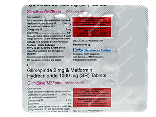 Glimisave M Forte 2/1000 MG Tablet Pr 15