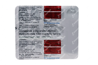 Glimisave Max Forte 3/1000 MG Tablet Sr 15