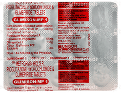 Glimison Mp 1 Tablet 15 Glimison Mp 1 Tablet 15