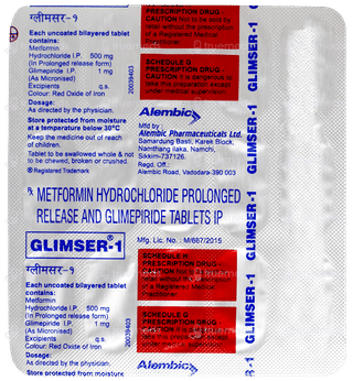 Glimser 1 Tablet 15