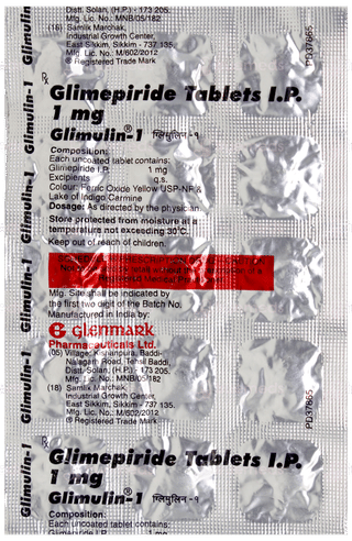 Glimulin 1 Tablet 15