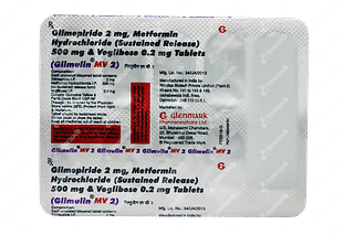 Glimulin Mv 0.2/500/2 MG Tablet Er 10