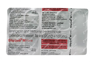 Glipijub M Forte 20/1000 MG Tablet Er 10