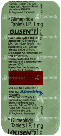 Glisen 1 Tablet 10 Glisen 1 Tablet 10