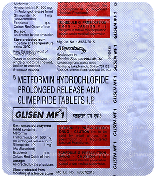 Glisen Mf 1 Tablet 15