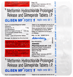 Glisen Mf Forte 1 Tablet 15 Glisen Mf Forte 1 Tablet 15