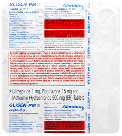 Glisen Pm 1 Tablet 15 Glisen Pm 1 Tablet 15