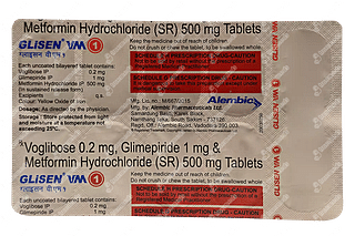 Glisen Vm 0.2/500/1 MG Tablet Sr 10