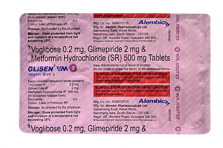 Glisen Vm 0.2/500/2 MG Tablet Sr 10