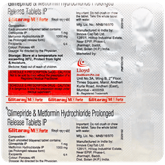 Glitaray M 1 Forte Tablet 15 Glitaray M 1 Forte Tablet 15