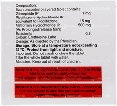 Glitaray Mp 1 Tablet 15 Glitaray Mp 1 Tablet 15