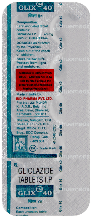 Glix 40 Tablet 10