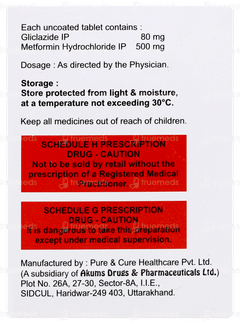 Glizihenz M 80 Tablet 10 Glizihenz M 80 Tablet 10