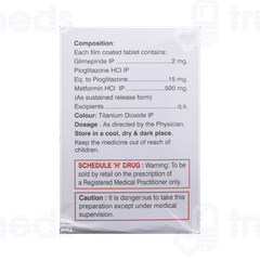 Glorimet Pg 2/500/15 MG Tablet 10 Glorimet Pg 2/500/15 MG Tablet 10