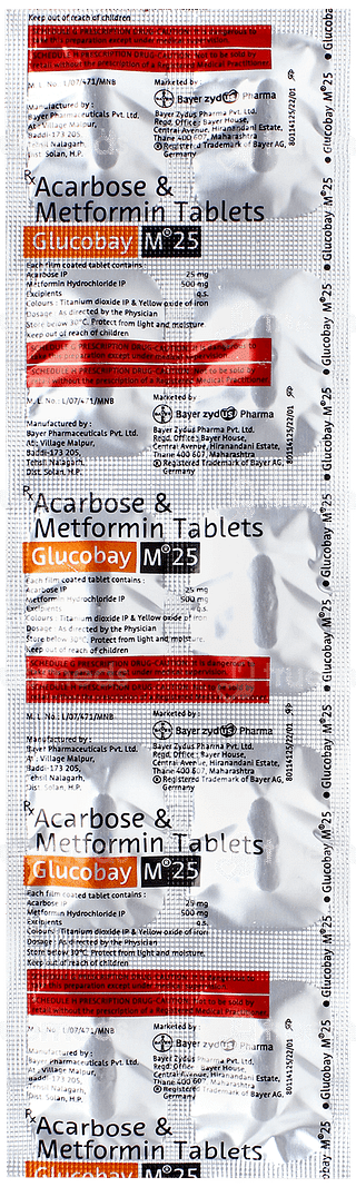 Glucobay M 25 Tablet 10