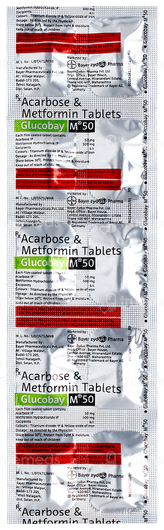 Glucobay M 50 Tablet 10