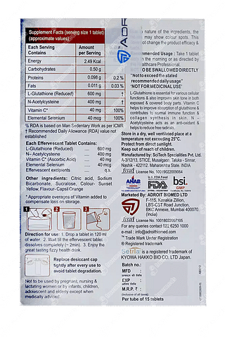 Glutone 1000 MG Tablet 15