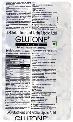 Glutone Tablet 10 Glutone Tablet 10