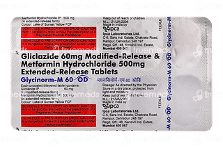 Glycinorm M Od 60/500 MG Tablet 10