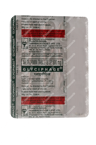 Glyciphage 500 MG Tablet 20