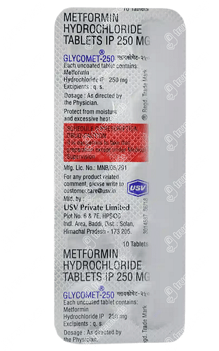 Glycomet 250 MG Tablet 10