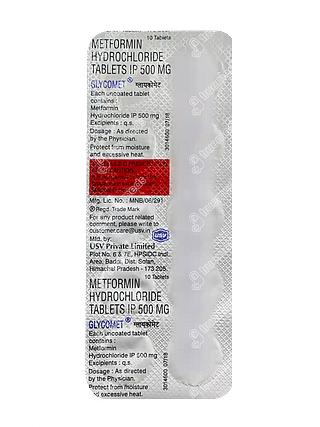 Glycomet 500 MG Tablet 10