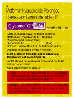 Glycomet Gp 3 Forte Tablet 10 Glycomet Gp 3 Forte Tablet 10